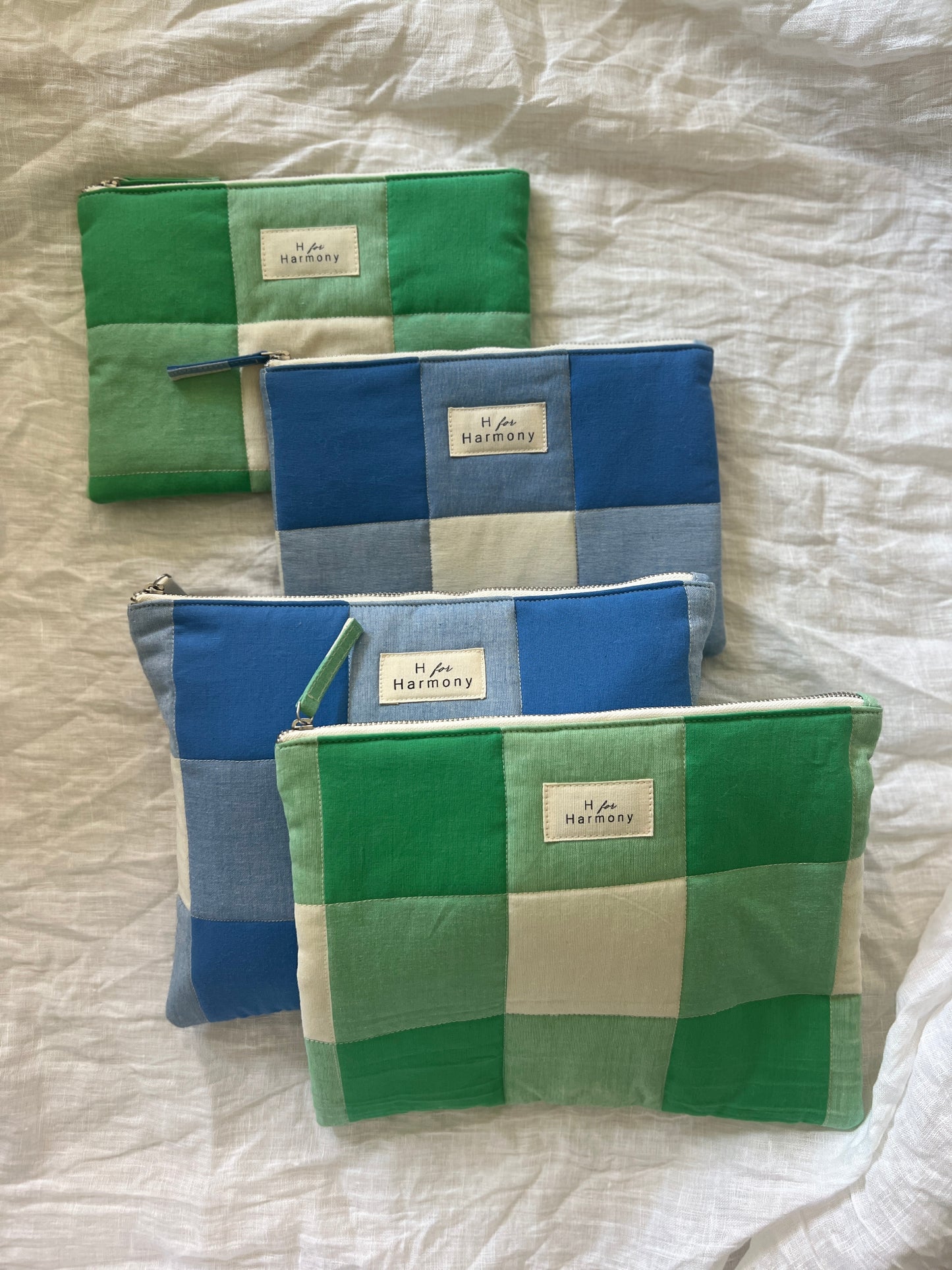 Gingham pouches