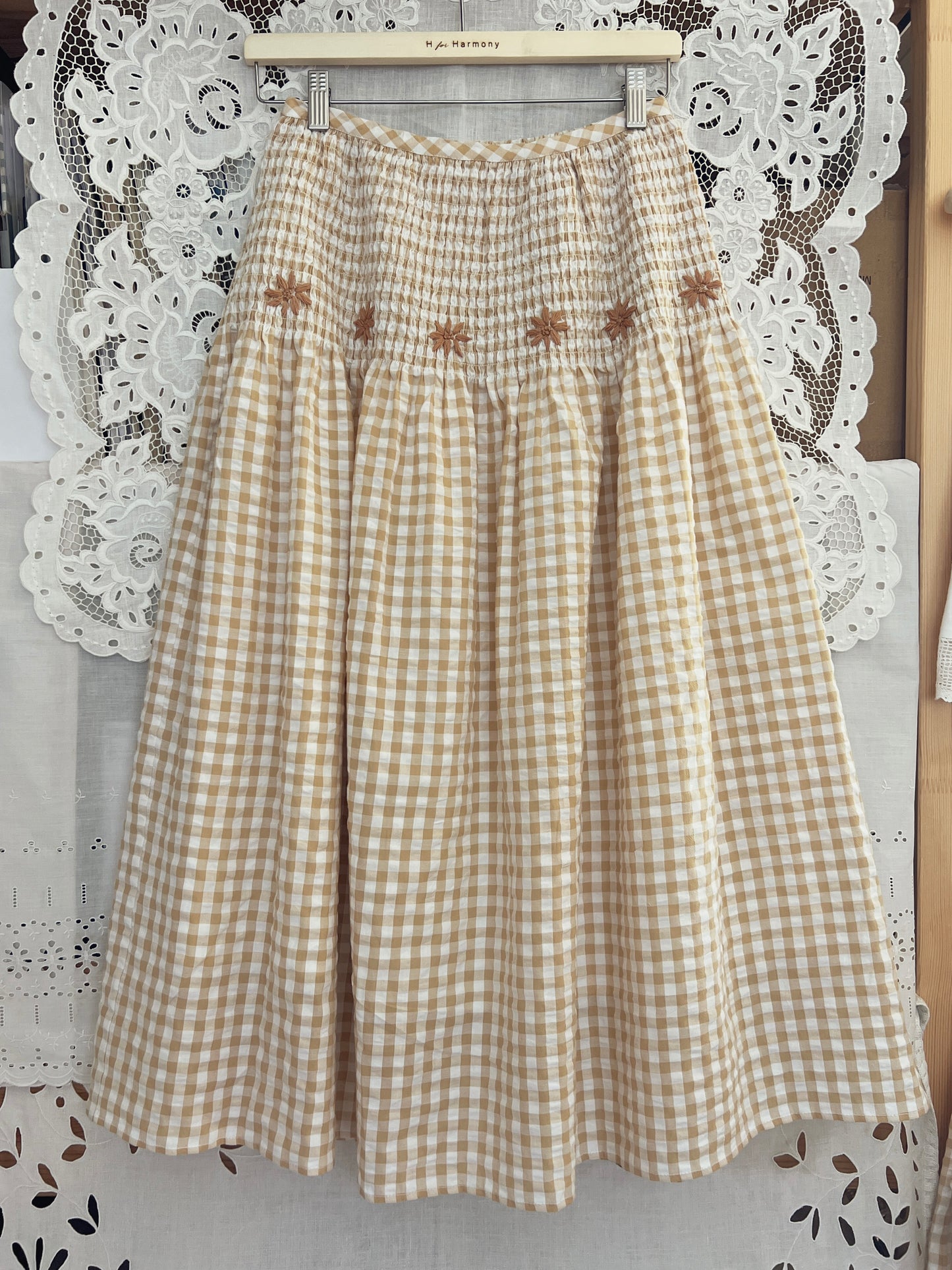 Zaira gingham skirt
