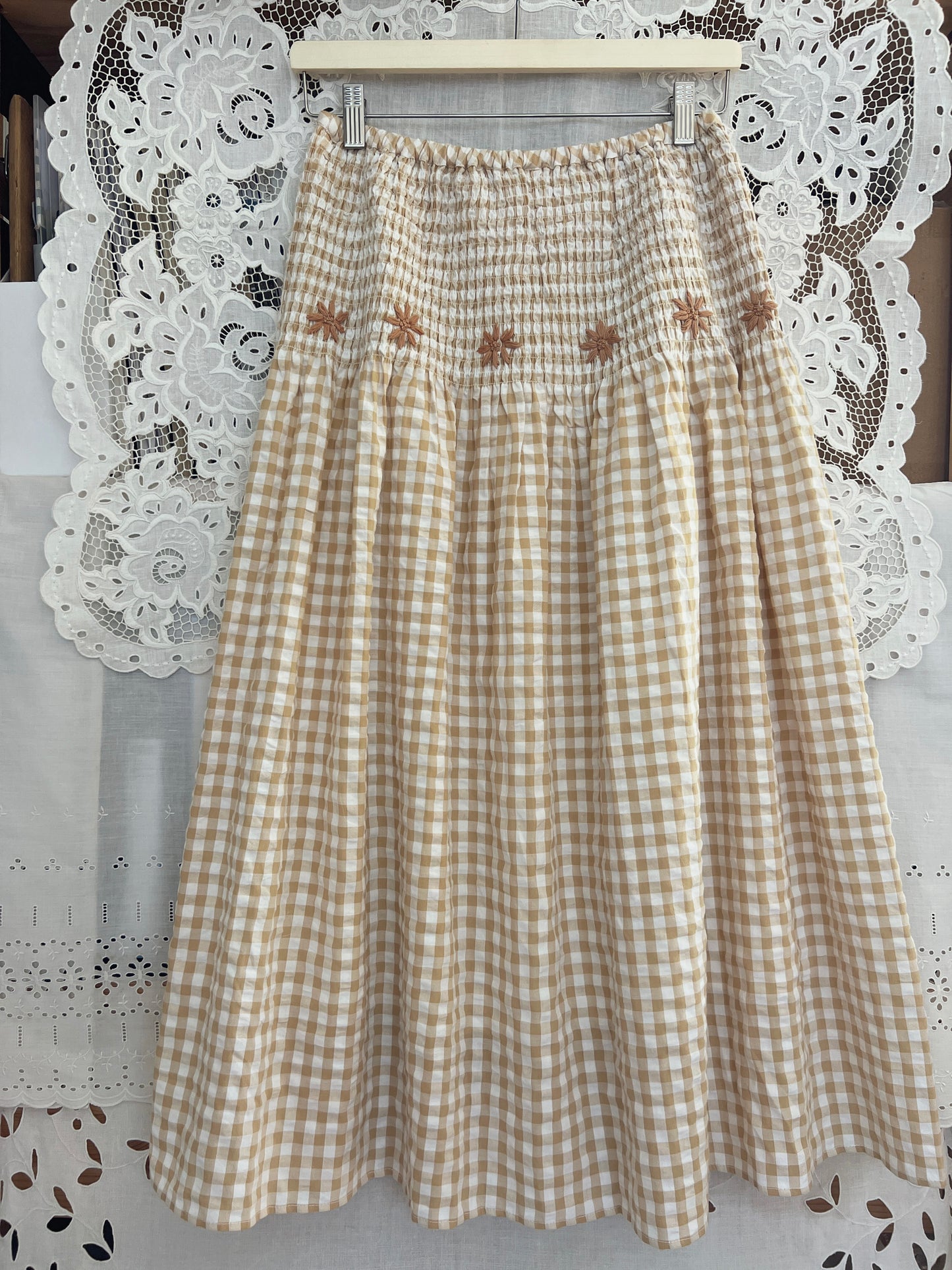Zaira gingham skirt