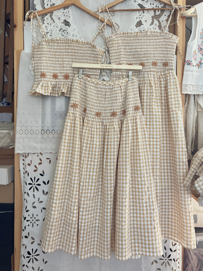 Zaira gingham skirt